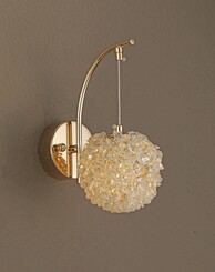ARANDELA DOURADO+CRISTAL TRANSPARENTE 13×20CM DCB01922