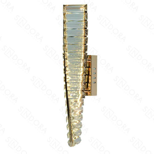 ARANDELA METAL DOURADO+CRISTAL 45×8CM 7W 3000K  DCB0791