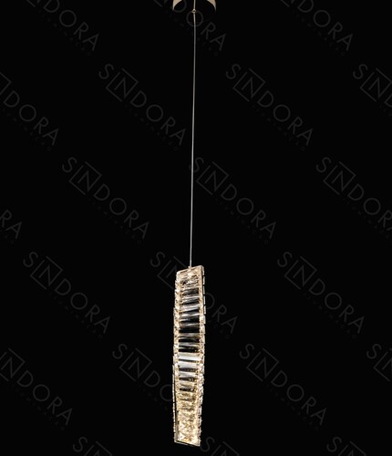 PENDENTE METAL DOURADO+CRISTAL 45CM 9W 900LM 3000K DCD02807