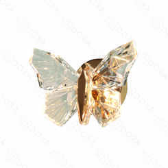 ARANDELA MINI BORBOLETA METAL DOURADO+ACRILICO 20×14CM DCB02204