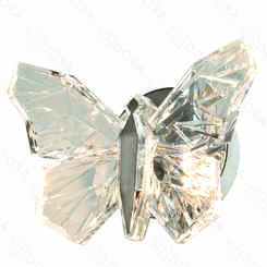 ARANDELA MINI BORBOLETA METAL CROMADO+ACRILICO  20×14CM  8W 800LM 3000K DCB02207