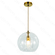 PENDENTE METAL BRONZE+VIDRO TRANSPARENTE 20CM DCD04059