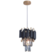 PENDENTE METAL PRETO+CRISTAL  TRANSPARENTE 20x26CM DCD06591