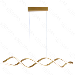 PENDENTE 100CM 55W 3850LM 3000K ALUMINIO DOURADO+SILICONE DCD03196