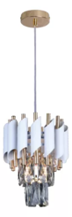 PENDENTE METAL BRANCO+CRISTAL 20x26CM DCD06592