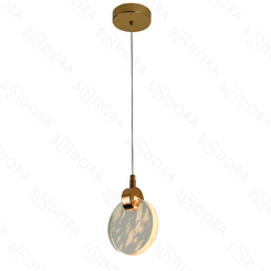 PENDENTE(CRISTAL NUVEM)  BIVOLT METAL DOURADO+CRISTAL  13CM 5W 3000K DCD02189 DC
