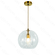 PENDENTE METAL BRONZE+VIDRO TRANSPARENTE 15CM  DCD04058