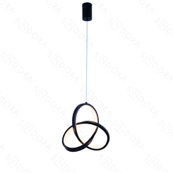 PENDENTE METAL PRETO+SILICONE 20CM 20W 1400LM 3000K DCD03200