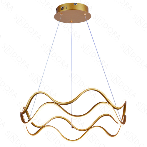 PENDENTE ALUMINIO DOURADO+SILICONE  60CM 86W 3000K 6020LM DCD03157
