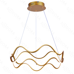 PENDENTE ALUMINIO DOURADO+SILICONE  60CM 86W 3000K 6020LM DCD03157