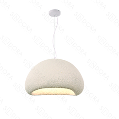 PENDENTE 40×30C METAL+RESINA BRANCO DCD04085