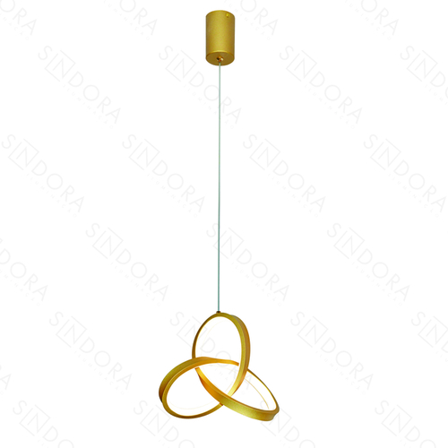 PENDENTE METAL DOURADO+SILICONE  20CM 20W 1400LM 3000K  DCD03199