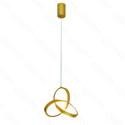 PENDENTE METAL DOURADO+SILICONE  20CM 20W 1400LM 3000K  DCD03199