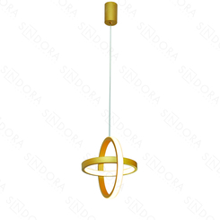 PENDENTE DOURADO+SILICONE 22CM 26W 1820LM 3000K DCD03205