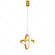 PENDENTE DOURADO+SILICONE 22CM 26W 1820LM 3000K DCD03205