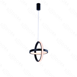 PENDENTE METAL PRETO+SILICONE 22CM 26W 1820LM 3000K DCD03206