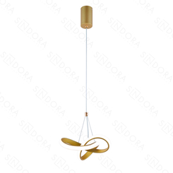 PENDENTE METAL DOURADO+SILICONE  20×18CM 20W 1400LM 3000K DCD03217