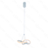PENDENTE  METAL BRANCO+SILICONE 20×18CM 20W 1400LM 3000K DCD03219