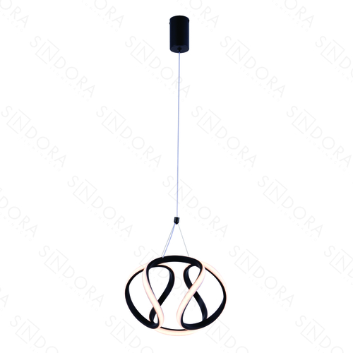 PENDENTE METAL PRETO+SILICONE 20CM 39W 2730LM 3000K DCD03221