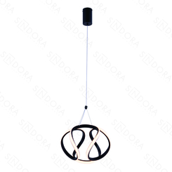 PENDENTE METAL PRETO+SILICONE 20CM 39W 2730LM 3000K DCD03221