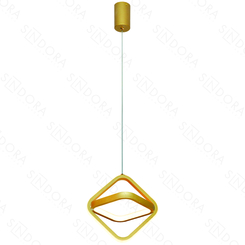 PENDENTE METAL DOURADO+SILICONE 22CM 24W 1680LM 3000K DCD03202