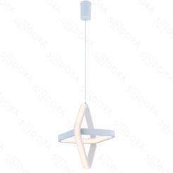 PENDENTE METAL BRANCO+SILICONE  22CM 24W 1680LM 3000K DCD03204