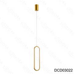 PENDENTE METAL DOURADO+SILICONE 40×10CM 20W 3000K DCD03022