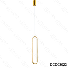 PENDENTE METAL+SILICONE DOURADO 60×10CM 28W 3000K DCD03023