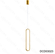 PENDENTE METAL+SILICONE DOURADO 60×10CM 28W 3000K DCD03023
