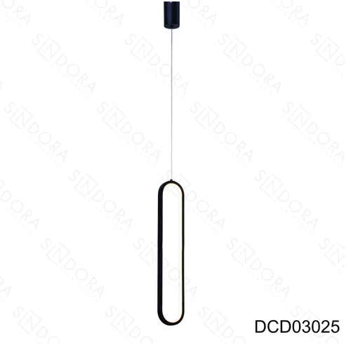 PENDENTE METAL+SILICONE PRETO 60×10CM 28W 3000K DCD03025