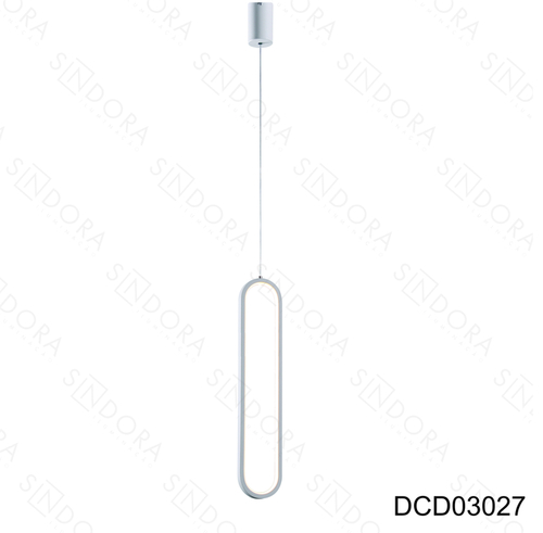 PENDENTE  METAL+SILICONE DOURADO 60×10CM 28W 3000K DCD03027