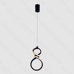 PENDENTE METAL PRETO+SILICONE  26×15×9CM 16W 1120LM 3000K DCD03255
