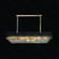 PENDENTE METAL PRETO+CRISTAL TRANSPARENTE 120x35CM DCD06584