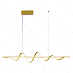 PENDENTE ALUMINIO DOURADO+SILICONE 120CM 40W 2800LM 3000K DCD03251