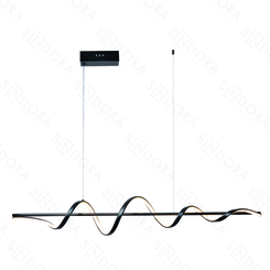 PENDENTE ALUMINIO PRETO+SILICONE 120CM 40W 2800LM 3000K DCD03252