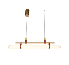 PENDENTE  ALUMINIO DOURADO+ACRILICO 100CM 39W 3000K DCD015077