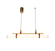 PENDENTE  ALUMINIO DOURADO+ACRILICO 100CM 39W 3000K DCD015077