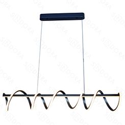 PENDENTE ALUMINIO PRETO+SILICONE 100×18CM 125W 3000K 8750LM DCD03186