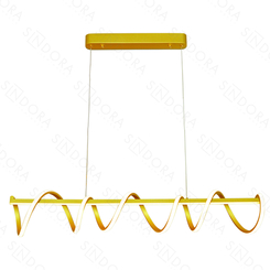 PENDENTE ALUMINIO DOURADO+SILICONE 100×18CM 125W 3000K 8750LM DCD03185