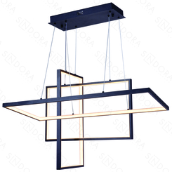 PENDENTE ALUMINIO PRETO+SILICONE 80×40CM 113W 3000K 11300LM DCD03032