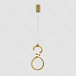 PENDENTE METAL DOURADO+SILICONE 26×15×9CM 16W 1120LM 3000K DCD03254