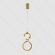 PENDENTE METAL DOURADO+SILICONE 26×15×9CM 16W 1120LM 3000K DCD03254