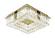 PLAFON  INOX DOURADO+CRISTAL 35×30CM 15W 3000K  DCX0755