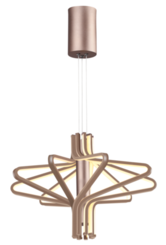 PENDENTE METAL DOURADO+ACRILICO 61CM 102W 3000K 5000LM DCD01171