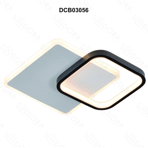 ARANDELA  METAL PRETO E BRANCO+ACRILICO E SILICONE  24×24CM 25W 3000K 2400LM DCB03056