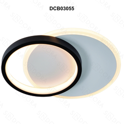 ARANDELA METAL PRETO E BRANCO+ACRILICO E SILICONE 24×24CM 20W 3000K 2400LM DCB03055
