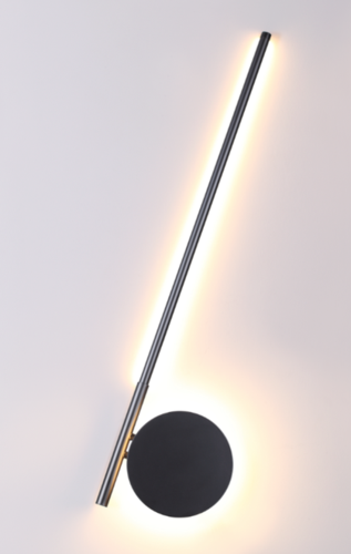 ARANDELA METAL PRETO+ACRILICO  19×3,5×A60CM 16W 3000K DCB01127