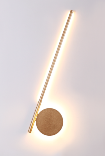 ARANDELA METAL DOURADO+ACRILICO 19×3,5×A60CM 16W 3000K DCB01148