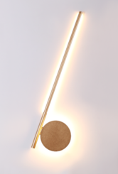 ARANDELA METAL DOURADO+ACRILICO 19×3,5×A60CM 16W 3000K DCB01148