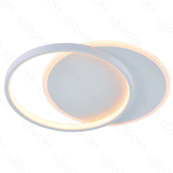 PLAFON 50CM 49W 3500LM 3000K METAL BRANCO+ACRILICO+SILICONE DCX03128